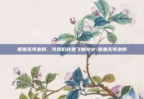 爱是无可奈何，可我们还是飞蛾扑火-爱是无可奈何