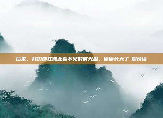 后来,我们都在彼此看不见的时光里,偷偷长大了-煽情话