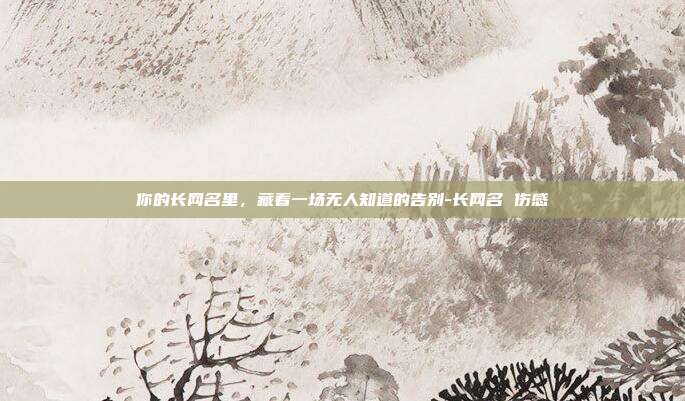 你的长网名里,藏着一场无人知道的告别-长网名 伤感