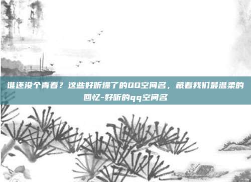 谁还没个青春?这些好听爆了的QQ空间名,藏着我们最温柔的回忆-好听的qq空间名