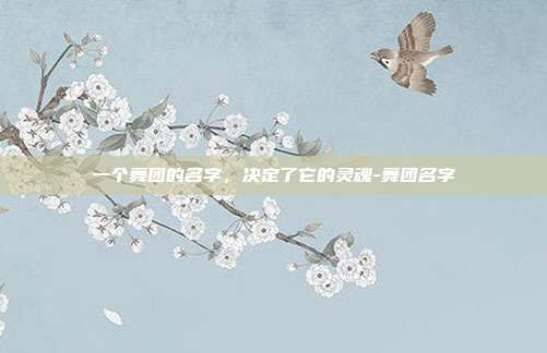 一个舞团的名字,决定了它的灵魂-舞团名字