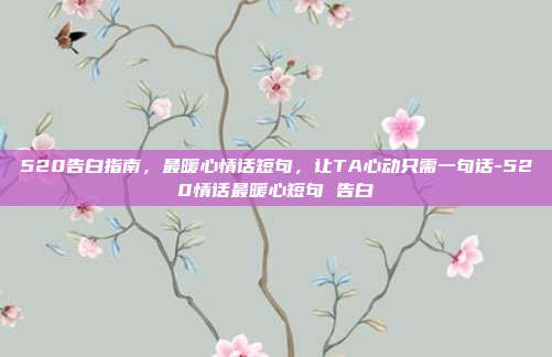 520告白指南，最暖心情话短句，让TA心动只需一句话-520情话最暖心短句 告白