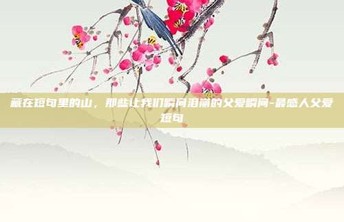藏在短句里的山，那些让我们瞬间泪崩的父爱瞬间-最感人父爱短句