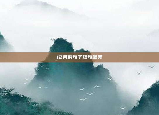 12月的句子短句唯美