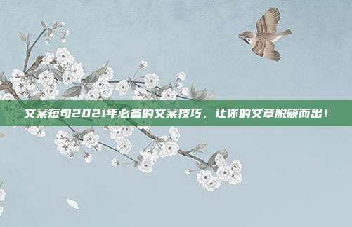 文案短句2021年必备的文案技巧，让你的文章脱颖而出！