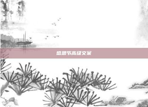 感恩节高级文案