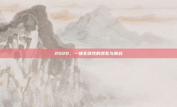 2020，一场全球性的混乱与挑战