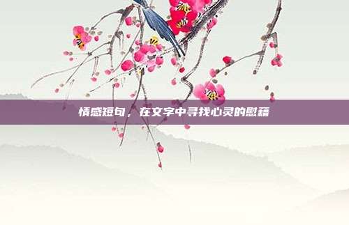 情感短句,在文字中寻找心灵的慰藉