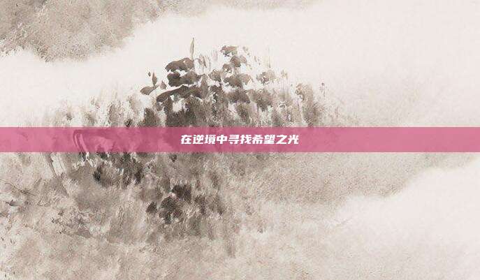在逆境中寻找希望之光