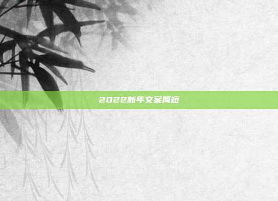 2022新年文案简短
