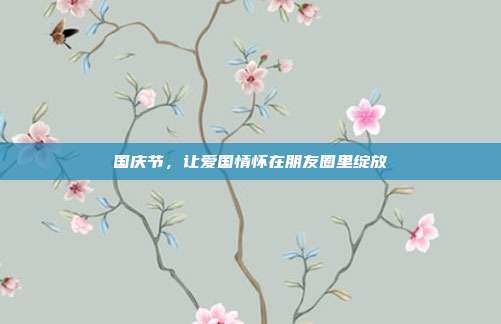 国庆节,让爱国情怀在朋友圈里绽放