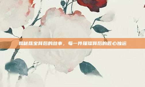 揭秘珠宝背后的故事,每一件璀璨背后的匠心独运