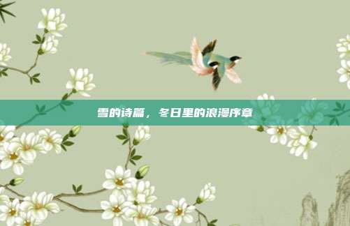雪的诗篇,冬日里的浪漫序章