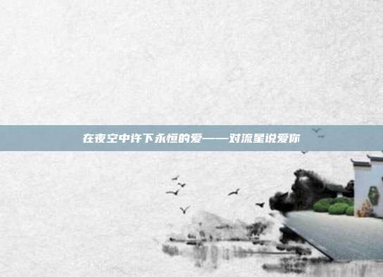 在夜空中许下永恒的爱——对流星说爱你