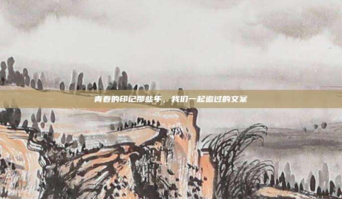 青春的印记那些年,我们一起追过的文案