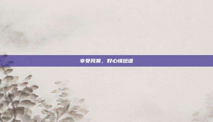 享受风景，好心情短语