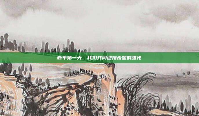 新年第一天,我们共同迎接希望的曙光