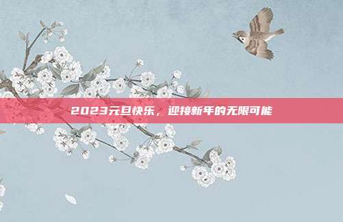 2023元旦快乐,迎接新年的无限可能