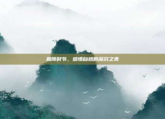 霜降时节,感悟自然的深沉之美