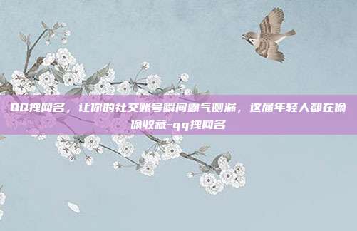QQ拽网名，让你的社交账号瞬间霸气侧漏，这届年轻人都在偷偷收藏-qq拽网名