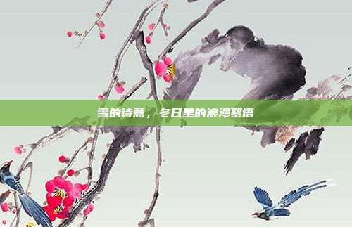 雪的诗意,冬日里的浪漫絮语