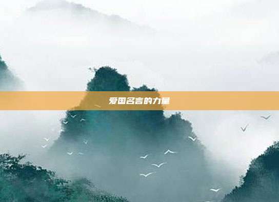 爱国名言的力量