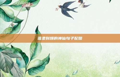 温柔到爆的神仙句子配图