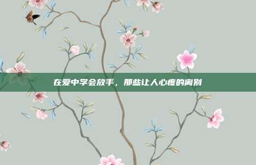在爱中学会放手,那些让人心疼的离别