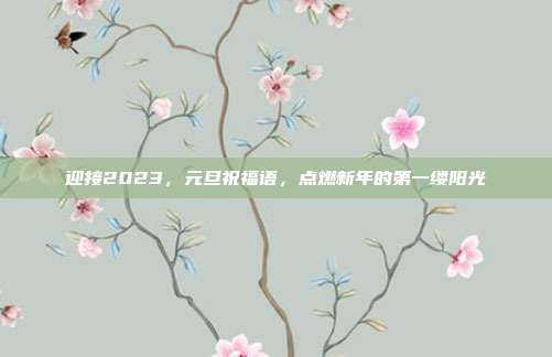 迎接2023,元旦祝福语,点燃新年的第一缕阳光