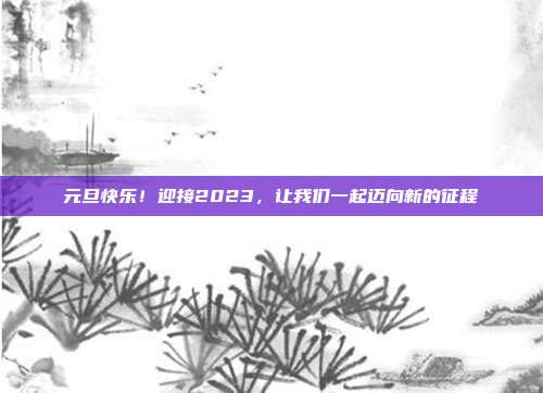 元旦快乐！迎接2023，让我们一起迈向新的征程