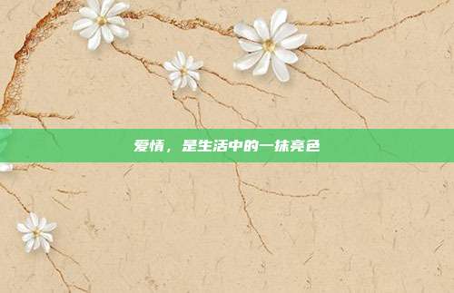 爱情,是生活中的一抹亮色