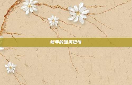 新年的唯美短句