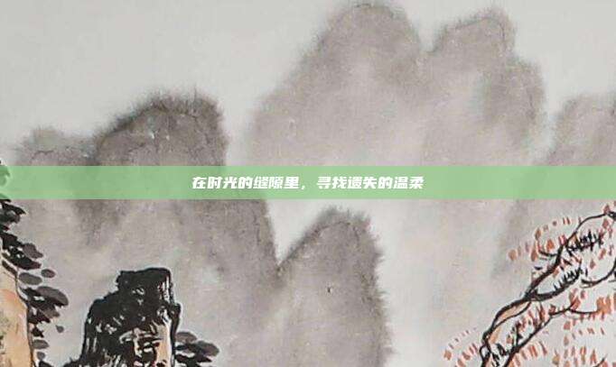 在时光的缝隙里,寻找遗失的温柔