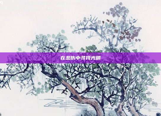 在悲伤中寻找光明