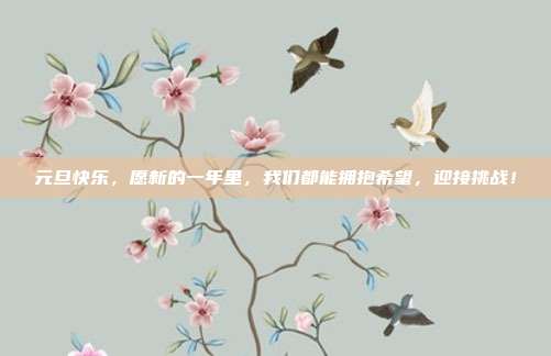 元旦快乐,愿新的一年里,我们都能拥抱希望,迎接挑战!