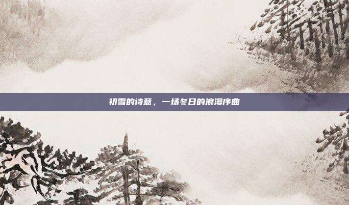 初雪的诗意,一场冬日的浪漫序曲