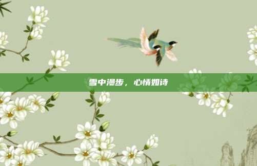 雪中漫步,心情如诗