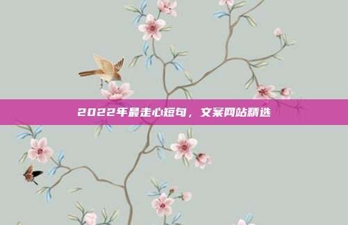 2022年最走心短句,文案网站精选