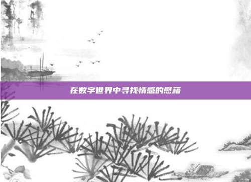 在数字世界中寻找情感的慰藉