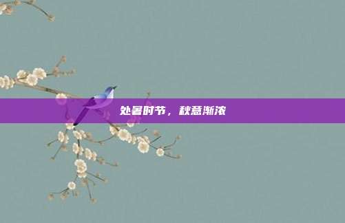 处暑时节，秋意渐浓
