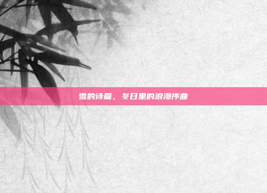 雪的诗篇,冬日里的浪漫序曲