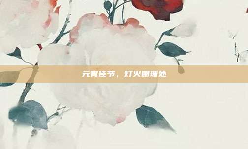 元宵佳节,灯火阑珊处