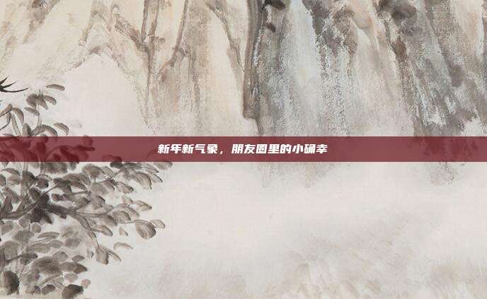 新年新气象,朋友圈里的小确幸