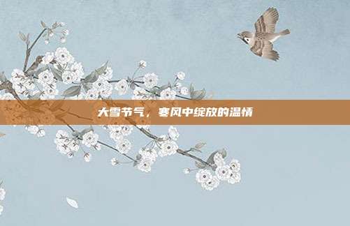大雪节气，寒风中绽放的温情