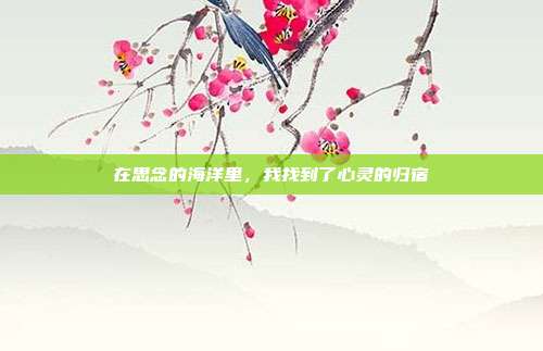 在思念的海洋里,我找到了心灵的归宿