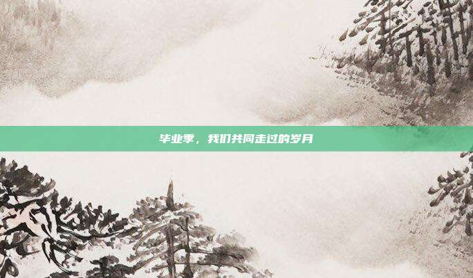 毕业季,我们共同走过的岁月