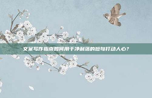 文案写作指南如何用干净利落的短句打动人心?