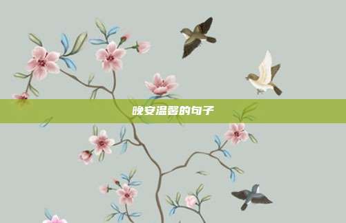 晚安温馨的句子