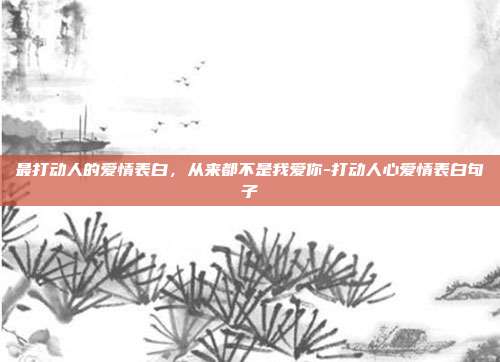 最打动人的爱情表白，从来都不是我爱你-打动人心爱情表白句子