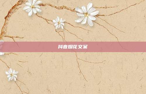 抖音烟花文案
